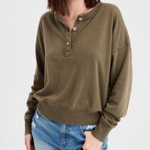 reposh! american eagle sweatshirt henley top